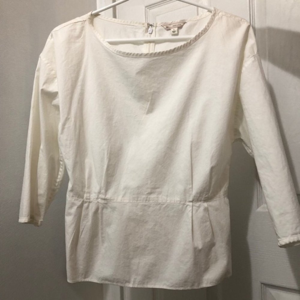 Gap Classic Cotton Peplum Blouse